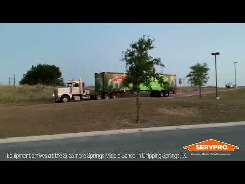 Team Friermuth delivers equipment to a large water loss job at Sycamore Springs Middle School