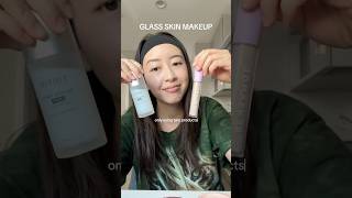 how to get GLASS SKIN using only 2 products 🫧 #glassskin #makeup #skincare #glassskinmakeup
