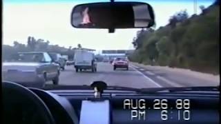 Driving 405 freeway North, 1988, 24 years before Carmageddon II - also watch  Driving South in 1988