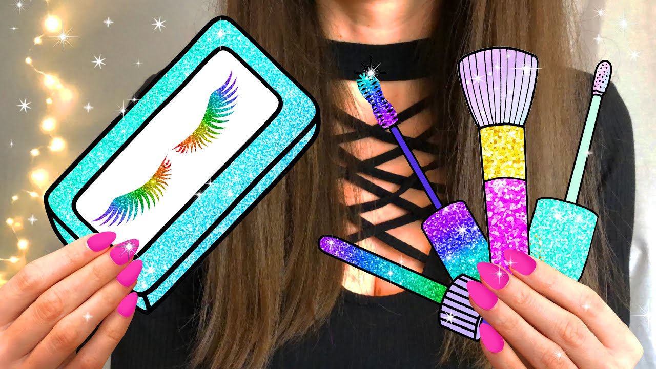 ASMR makeup no talking. ASMR doing your makeup with paper cosmetics