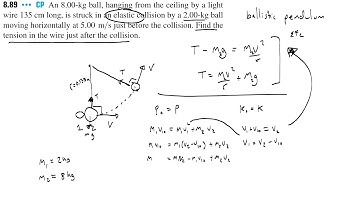 AP Physics C - Tension After an Elastic Collision (Ballistic Pendulum)