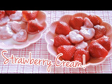 3-Ingredient Strawberries and Cream Shiratama Dango Mochi Dumplings (Microwave Recipe) | OCHIKERON | ochikeron