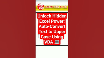 Unlock Hidden Excel Power: Auto-Convert Text to Upper Case Using VBA 💻 #excel #shorts #viral