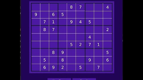 Sudoku Game Project using Java