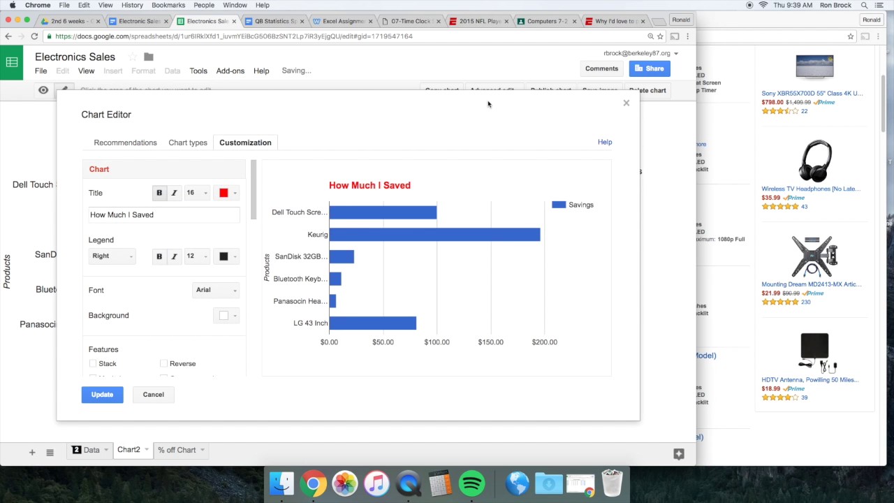 Google Sheets Advanced Charts