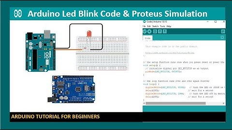 Arduino led blinking code with Proteus simulation ||How to blink a LED using Arduino and Proteus
