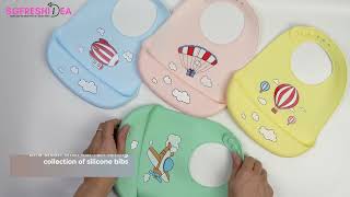 Waterproof Silicone Baby Bib with Catcher - BPA Free - Soft and Comfy - 6 Holes Adjustable Strap screenshot 4