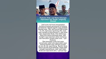 Prabowo Tolak Jual Nama Keluarga: Keponakan Ikut Tender, Langsung Dicoret!