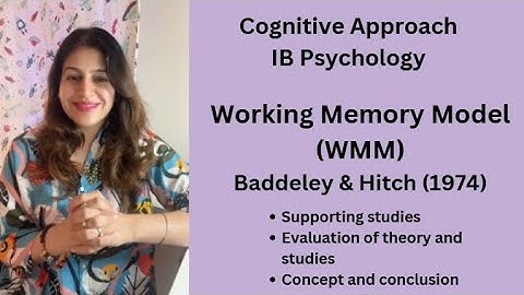 Working Memory Model (WMM)-Cognitive Approach- IB Psychology #ib #psychology