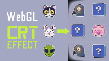 WebGL Post Processing  02 - CRT effect shader