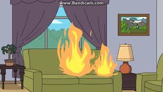 Caillou Burns The House On New Years Evegrounded.