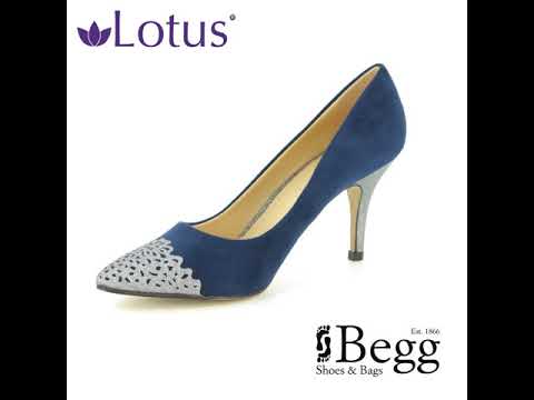 lotus navy shoes and bags