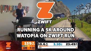 Running 5K in Watopia on Zwift Run