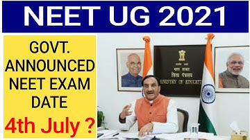 NEET 2021 EXAM DATE ANNOUNCED || NEET UG EXAM DATE RELEASE BY NTA #NEET2021 #NEETNEWS #NEETEXAM
