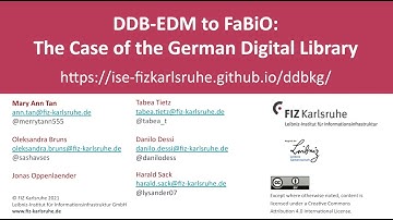 [348] DDB-EDM to FaBiO: The Case of the German Digital Library (ISWC 2021 Teaser Video)