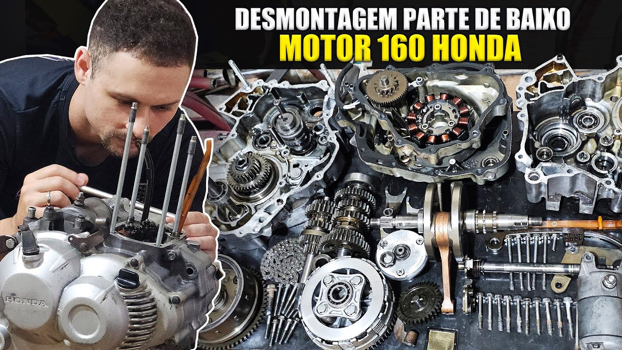 DESMONTAGEM PARTE DE BAIXO MOTOR DA 160 (Sem Ferramenta Específica)