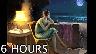 1930&#39;s Evening on a Terrace by the ocean w/ calming waves (Oldies playing in another room) 6HRS ASMR