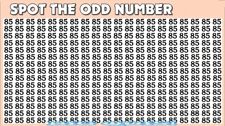 CAN YOU FIND THE ODD NUMBERS AND LETTER? #30 | HOW GOOD ARE YOUR EYES?