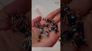 Making Firefly pendant with 3 wire colors : gold, silver, copper  #shortsvideo #handmade #diycrafts