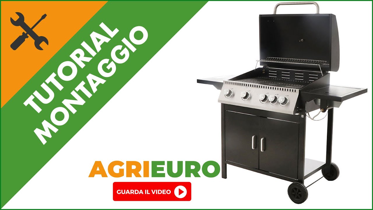 BARBECUE A GAS CON PIASTRA IN GHISA E GRIGLIA - GARDENIA