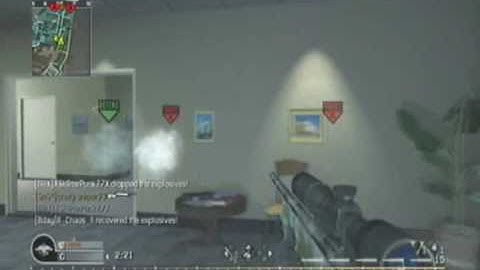 TRIPLE HEADSHOT THROUGH SMOKE!!!!!! COD4 !