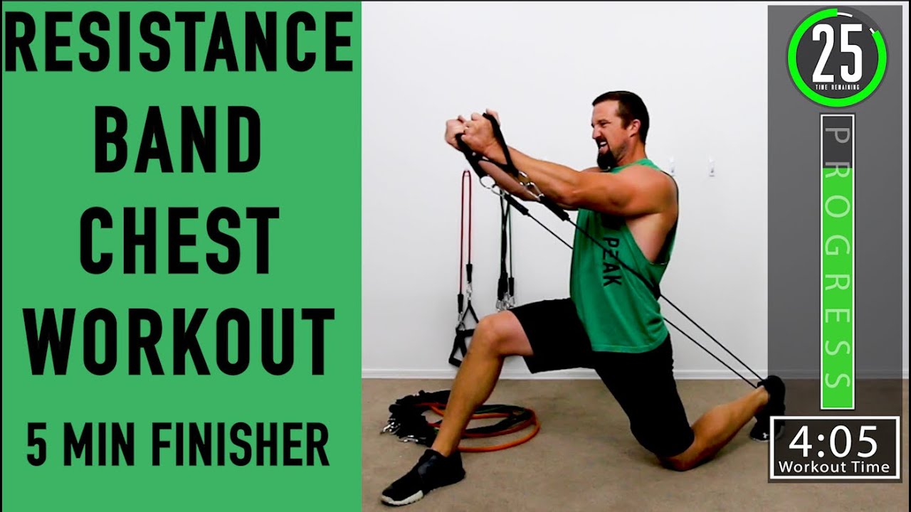 Simple Chest Workout Resistance Bands Home for Build Muscle