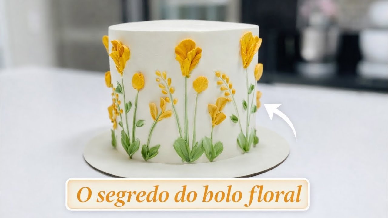 COMO FAZER BOLO FLORAL 