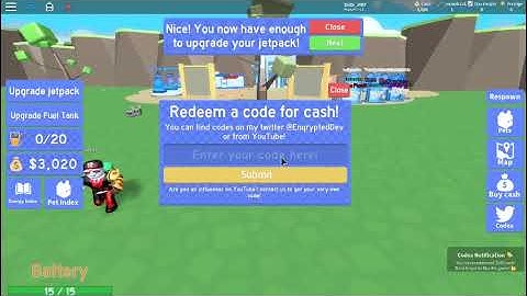 ALL *SECRET* CODES IN JETPACK SIMULATOR! (Roblox)