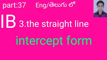 inter-1B,intercept form