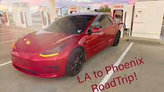 Tesla Model 3 | RoadTrip From LA to Phoenix!
