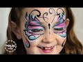 One Stroke BRUSH Butterfly - Face Paint Demo
