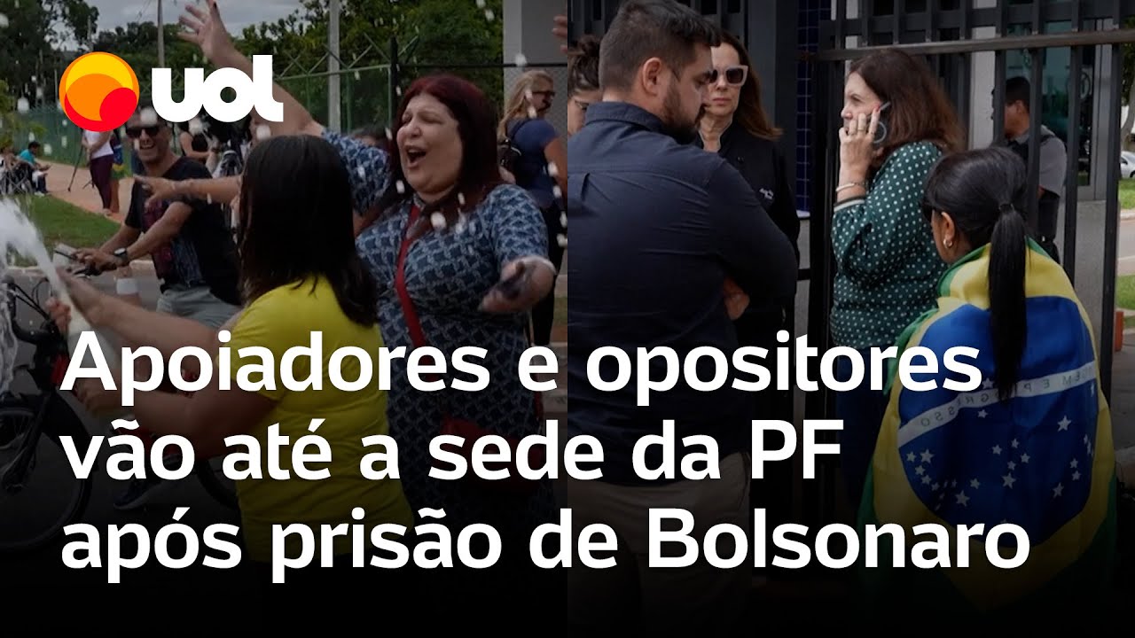Bolsonaro preso: manifestantes vão até a sede da PF após prisão do ex-presidente; vídeo