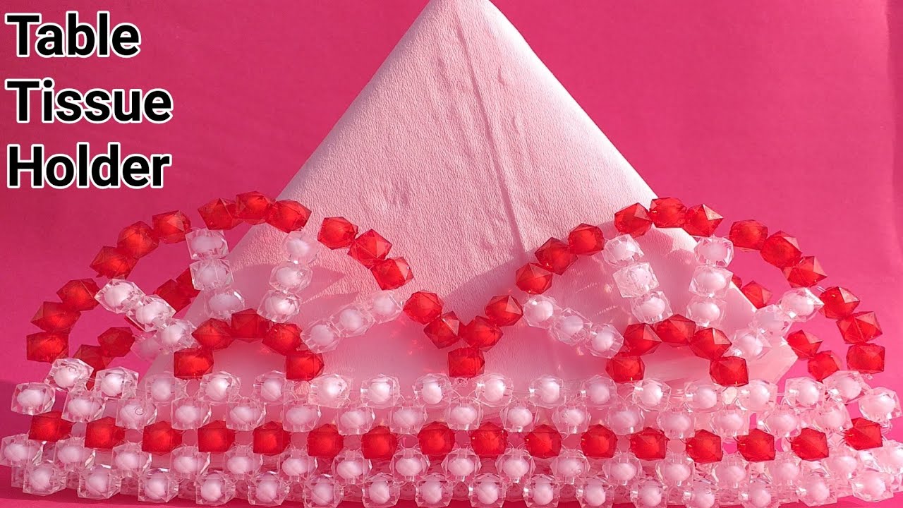 পুতির টেবিল টিস্যুহোল্ডার/পুতির কাজ/পুতির শোপিস/How To Make Beaded Table Tissue Holder/beads/crafts.