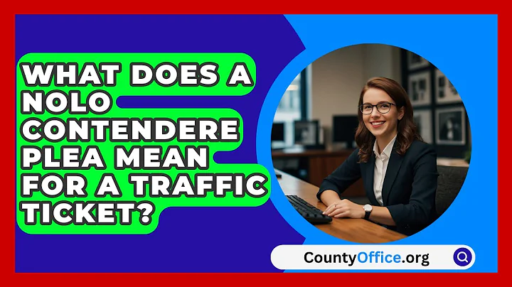 What Does A Nolo Contendere Plea Mean For A Traffic Ticket? - CountyOffice.org