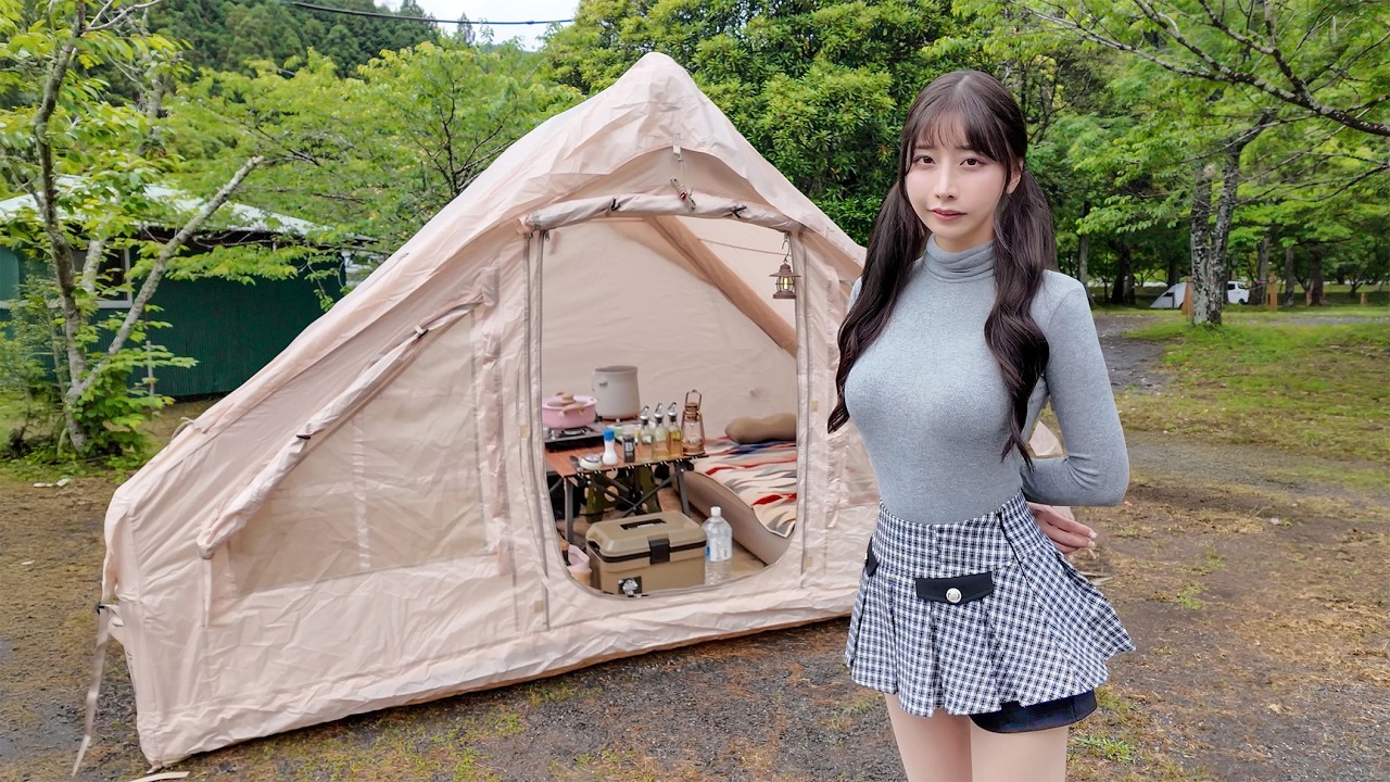 I Built a Giant Air Tent… Then Lived Off the Land - YouTube