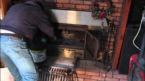 How to clean fireplace insert removing ashes without making a mess easily quickly