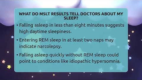 What Do MSLT Results Tell Doctors About My Sleep? - Sleep Apnea Support Network