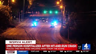 One person hurt in hit-and-run crash