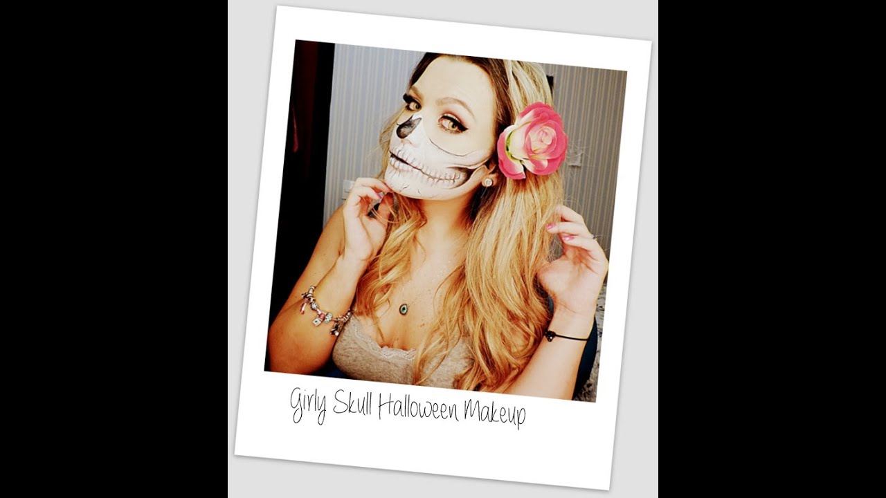 Girly Skull Halloween Makeup!
