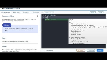 Percentage of boys coding practice 1D
