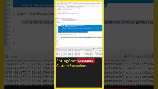 Java Spring Boot(Custom Exceptions)SpringBoot Tutorial,Java Tutorial In Telugu,Java Tutorial #shorts