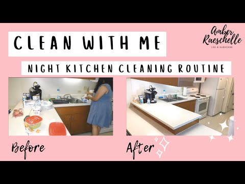 CLEAN WITH ME 2021 | NIGHT KITCHEN CLEANING ROUTINE