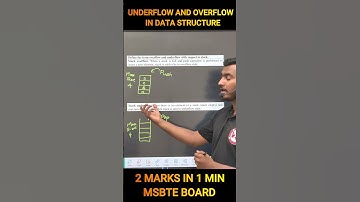 Underflow and overflow In Data Structure | V2V Class | In Hindi.