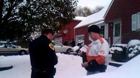 Victim Daniel Beyrent Shoveling Snow - Bernadette Thieme Calls Police 3rd Party Harassment 11/08/12