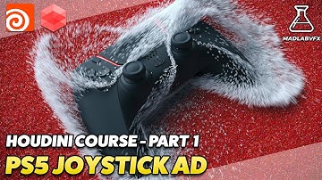 Master Vellum Grains in HoudiniFX + Redshift3D: PS5 Joystick Ad | Part 1