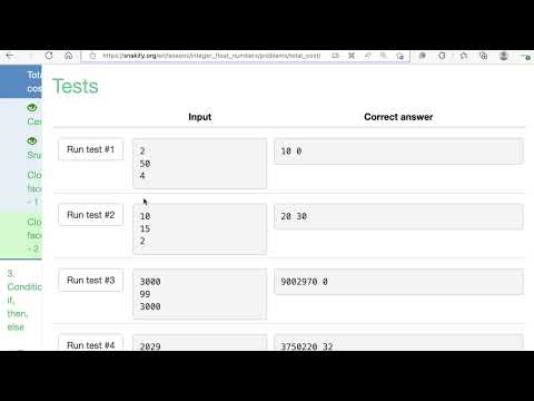 Snakify L2 Total cost