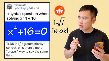 Solving x^4+16=0. Is i*sqrt(i) "grammatically" correct? Reddit r/askmath
