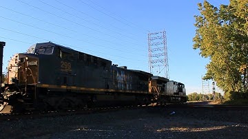 CSX ES40DC 5364 & AC44CW 299 hit the throttle while heading north @ Vickers w/ Coal Loads