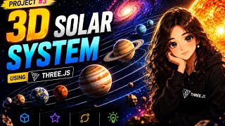 How to build 3d solar system using Three.Js | react vite | HTML | CSS | JavaScript 