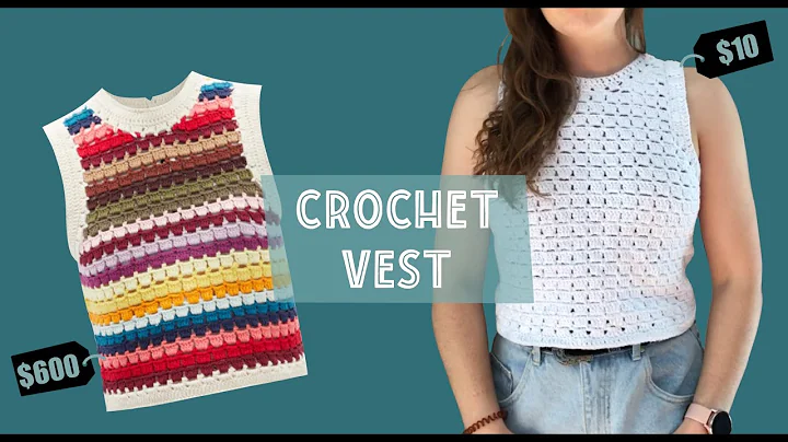 Crochet cotton vest tutorial | inspired by $600 Se...